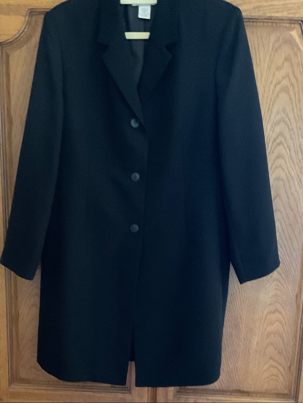 Style & Co. Black Single-Breasted Women's Trench Coat
